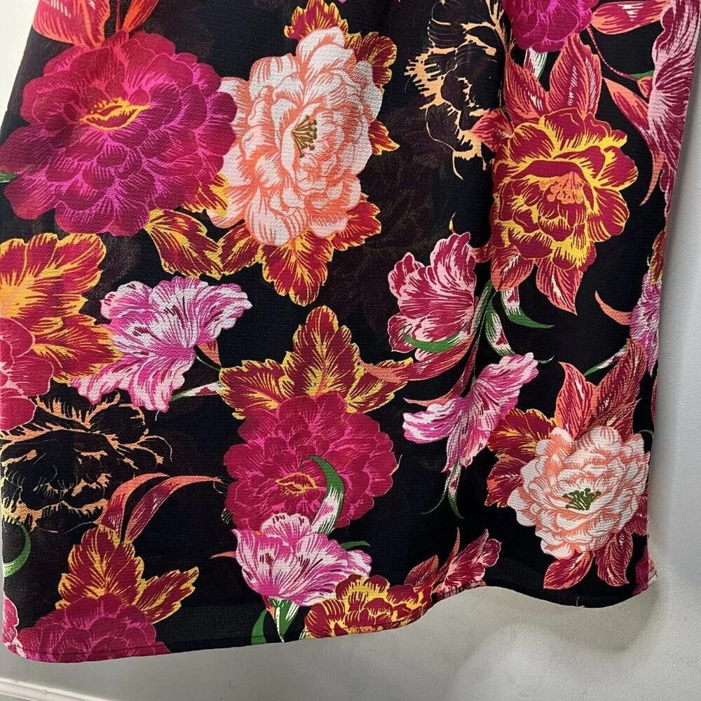 One Clothing Tropical Floral Maxi Dress Halter Neck Black Pink Sz S - Picture 4 of 10